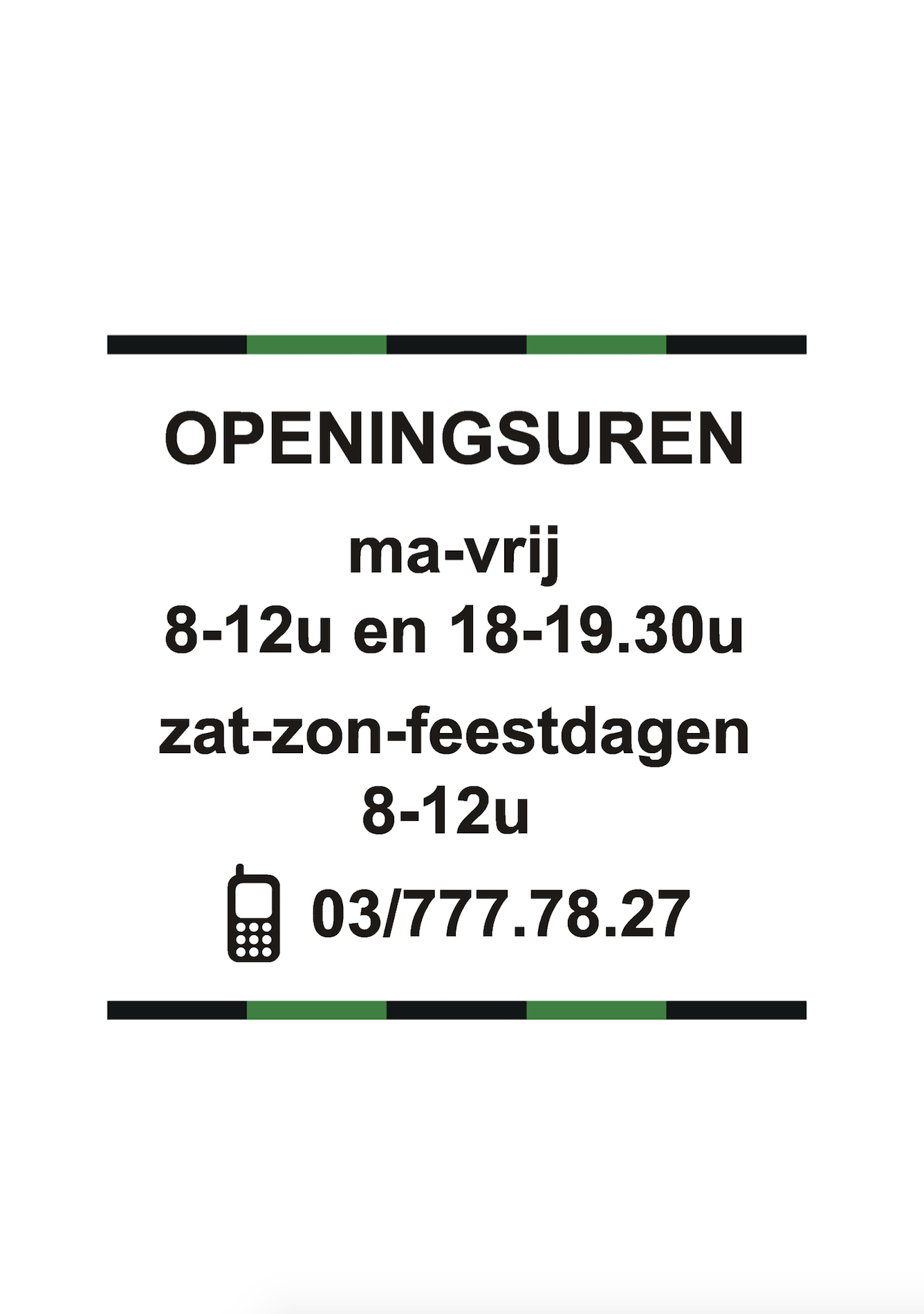 SEIZOEN 2016: OPENINGSUREN